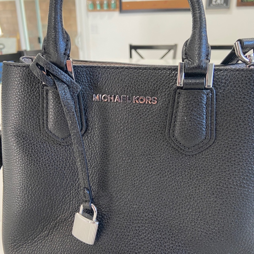 Michael Kors Mini Mercer Leather Crossbody - Picture 5 of 9